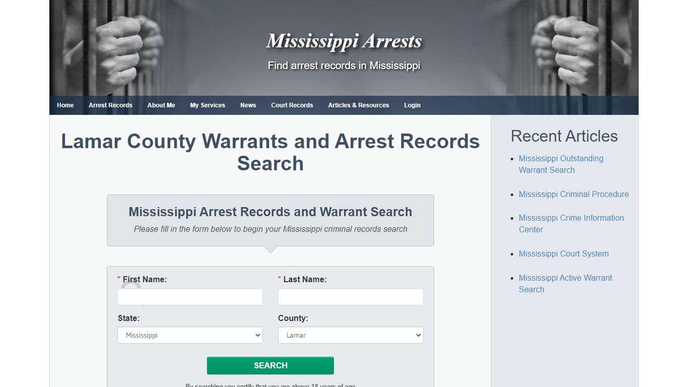 Lamar County Warrants and Arrest Records Search - Mississippi Arrests